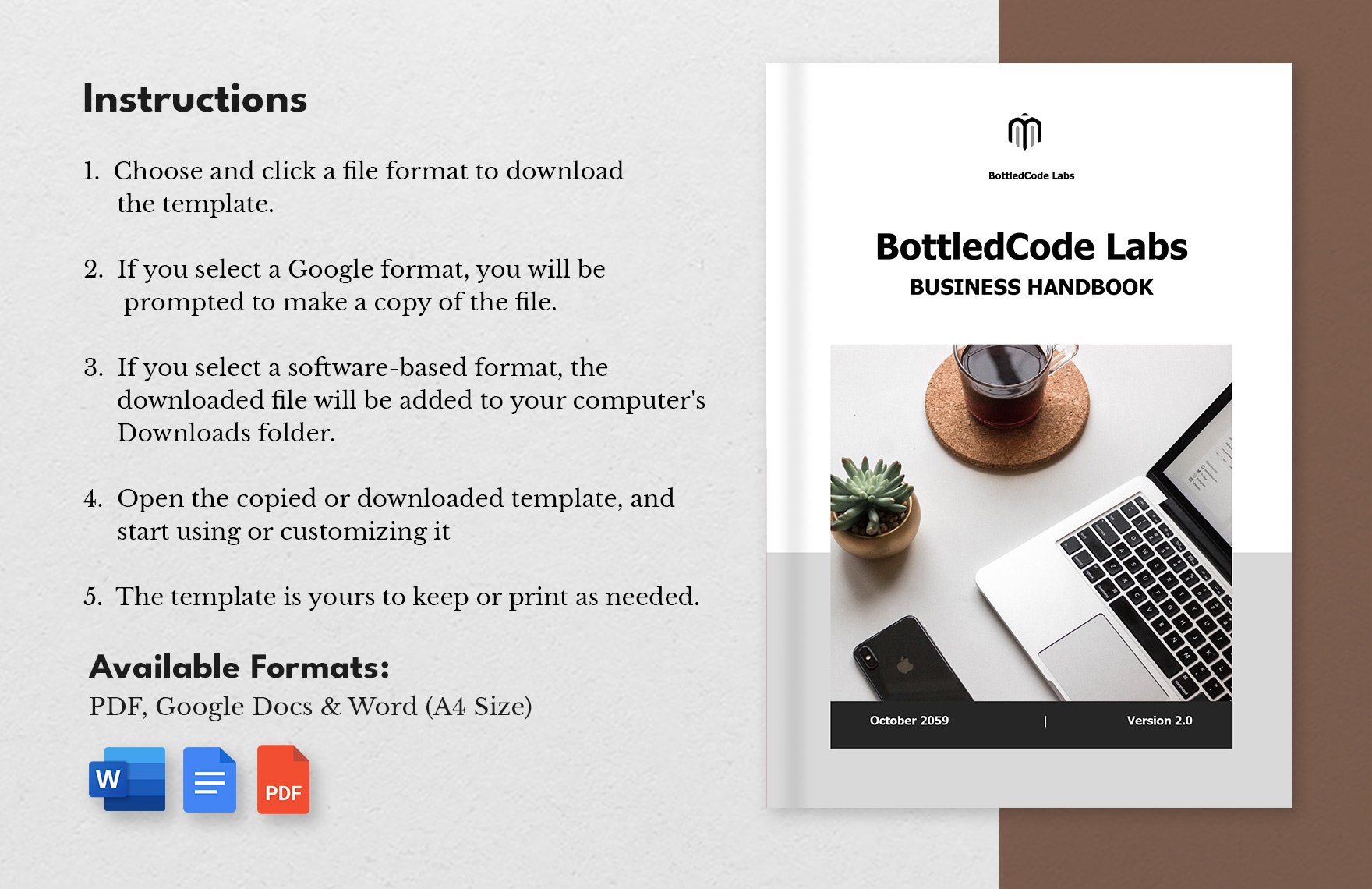 Business Handbook Template