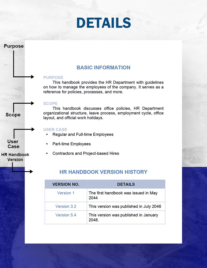 HR Handbook Template - Word, Google Docs | Template.net