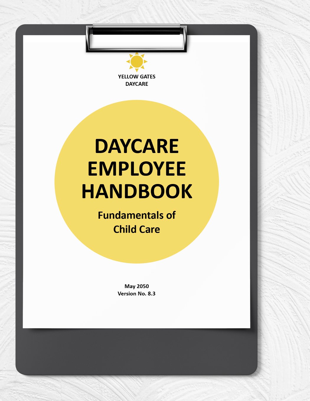 Daycare Employee Handbook Template
