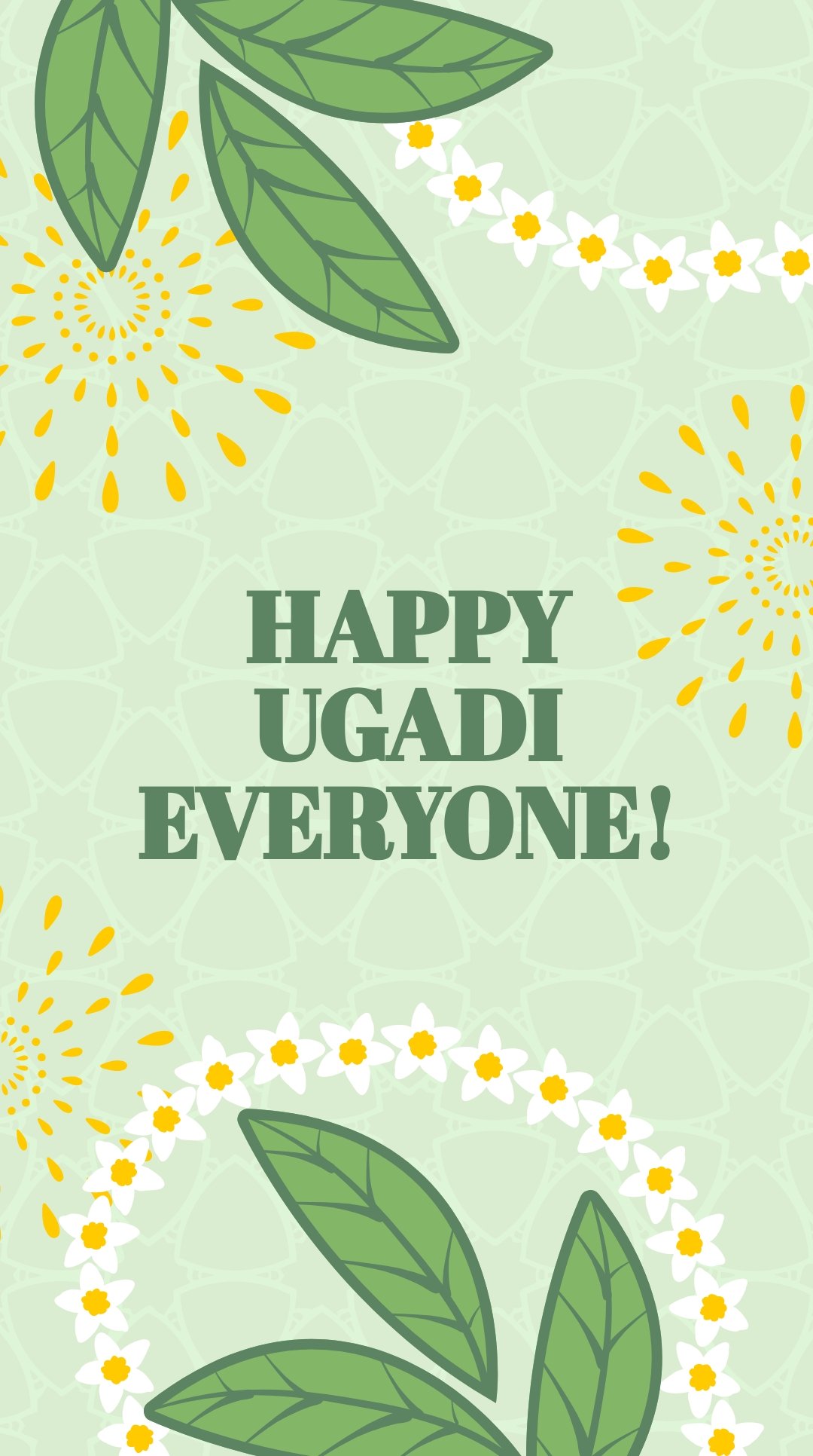 Modern Happy Ugadi Whatsapp Post Template