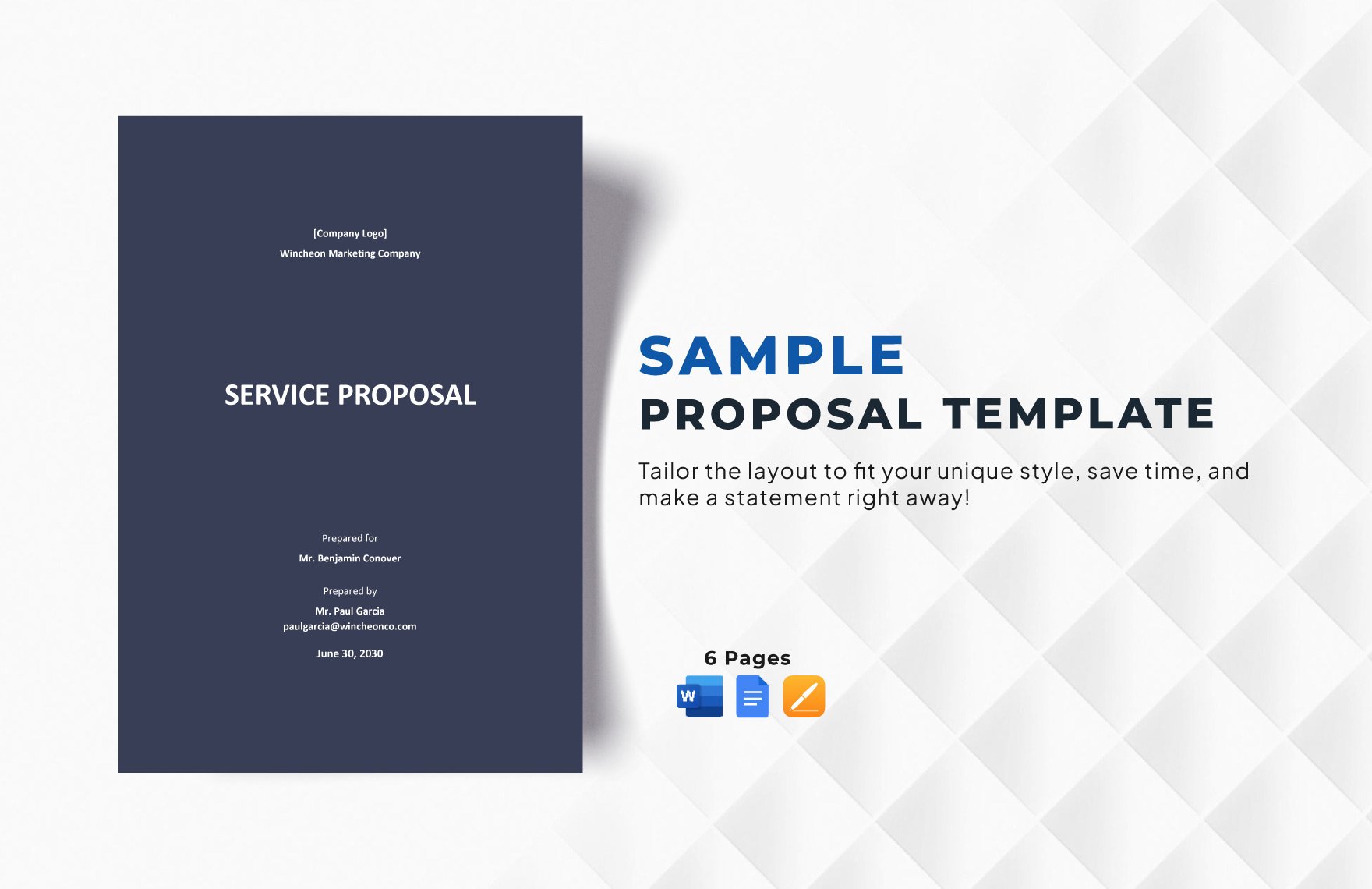 Sample Proposal Template in Word, Google Docs, Apple Pages