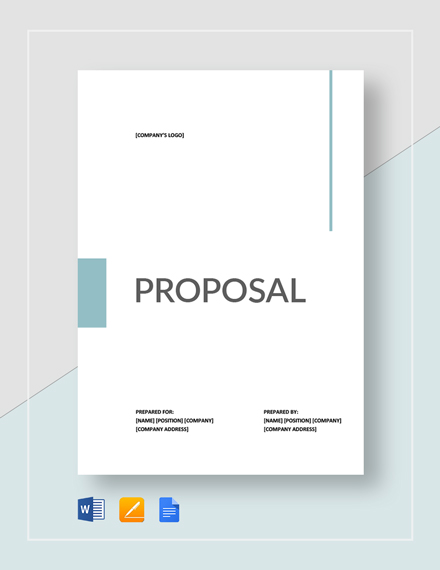 Sample Proposal Template Word Google Docs Apple Pages