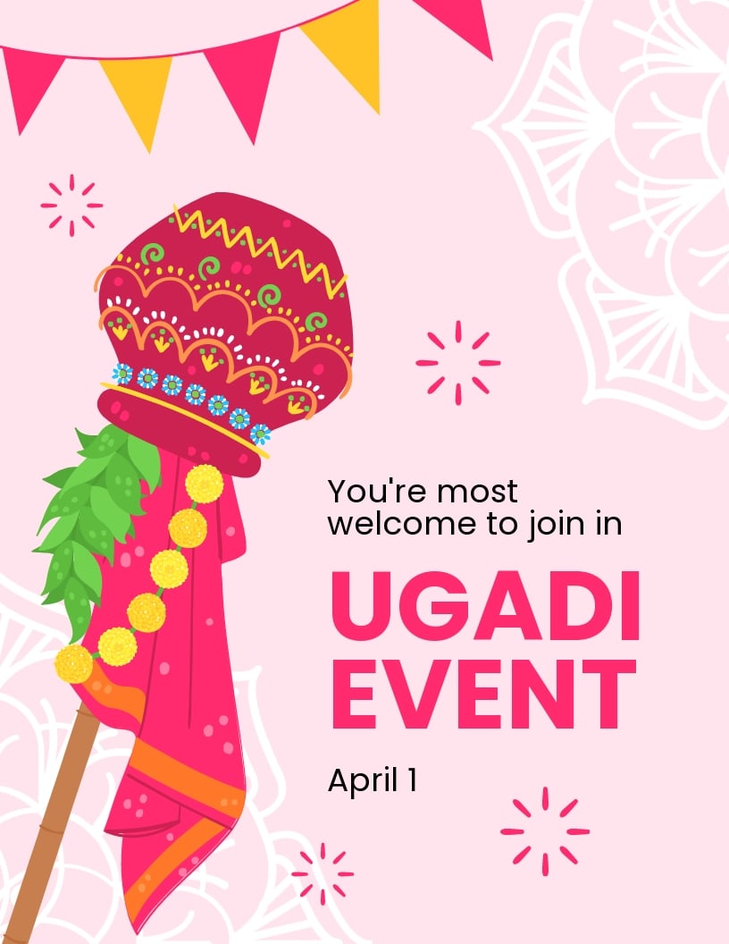Free Ugadi Event Flyer Template