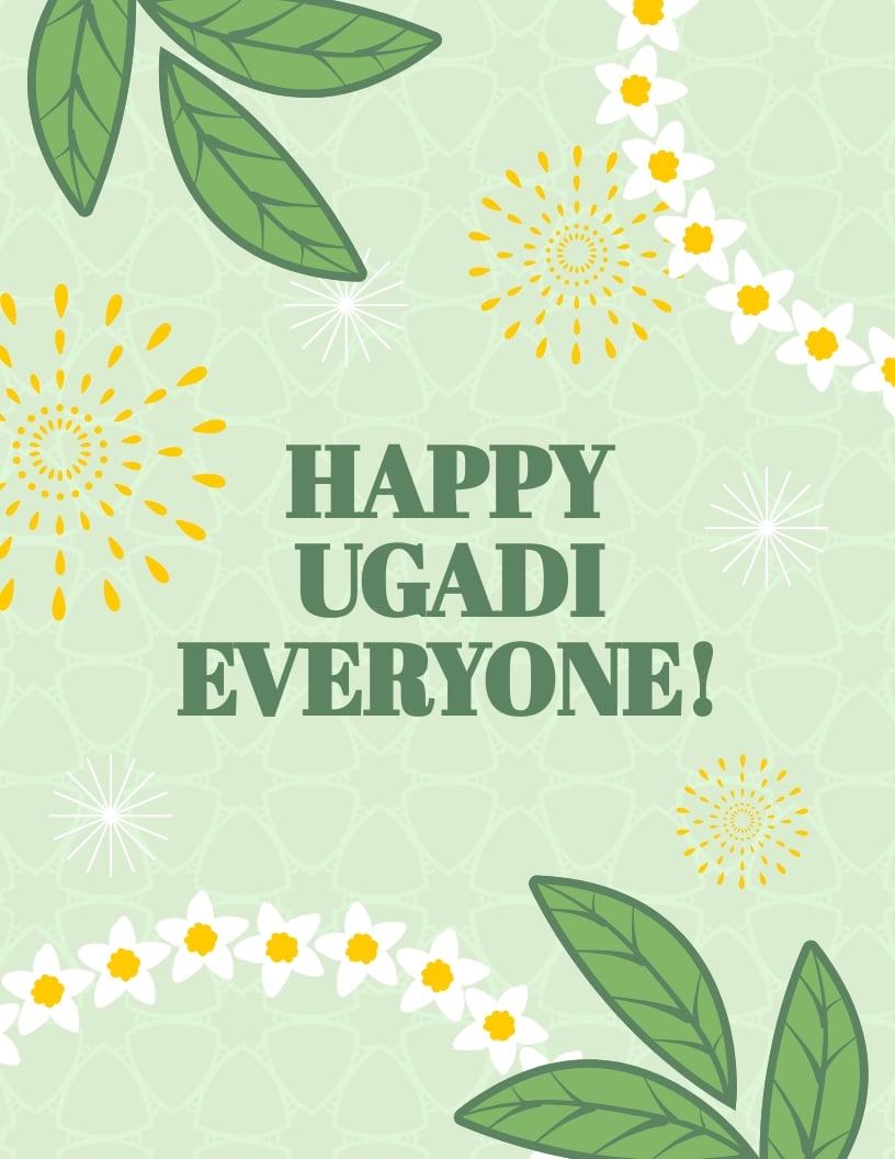 Modern Happy Ugadi Flyer Template in Word, Google Docs, Publisher