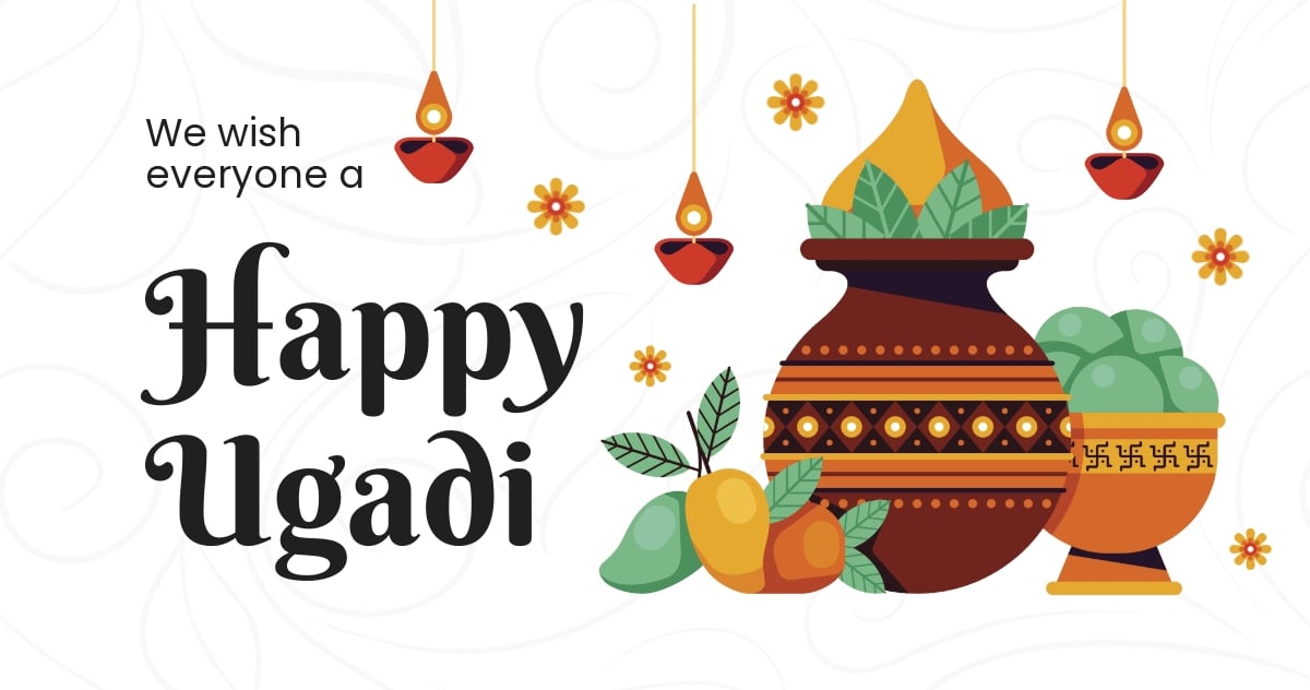 Free Ugadi Wishes Facebook Post Template
