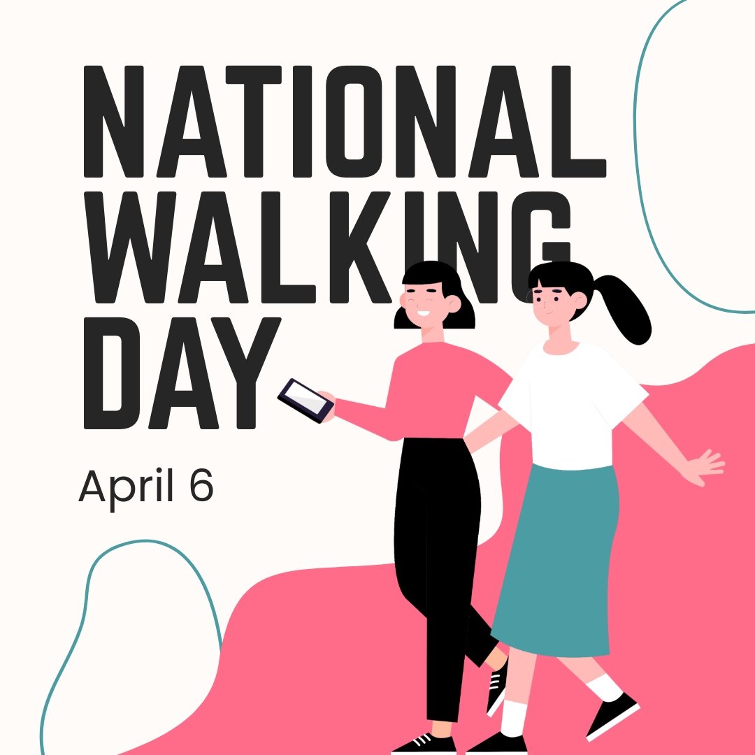 Free National Walking Day Instagram Post Template