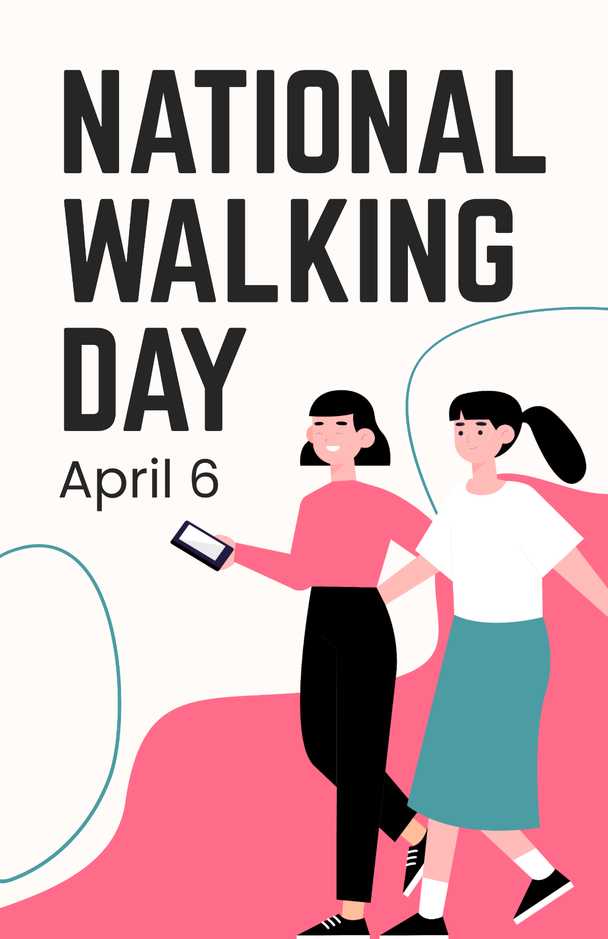 Free National Walking Day Poster Template