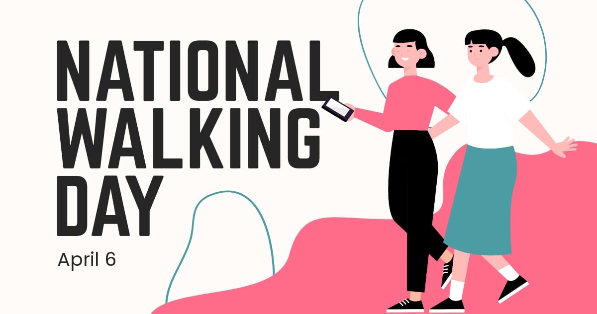 Free National Walking Day Facebook Post Template