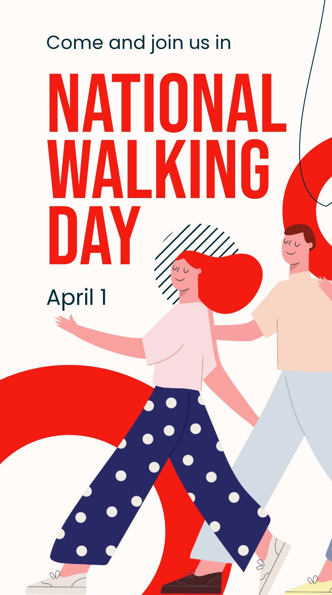 National Walking Day Campaign Whatsapp Status Template