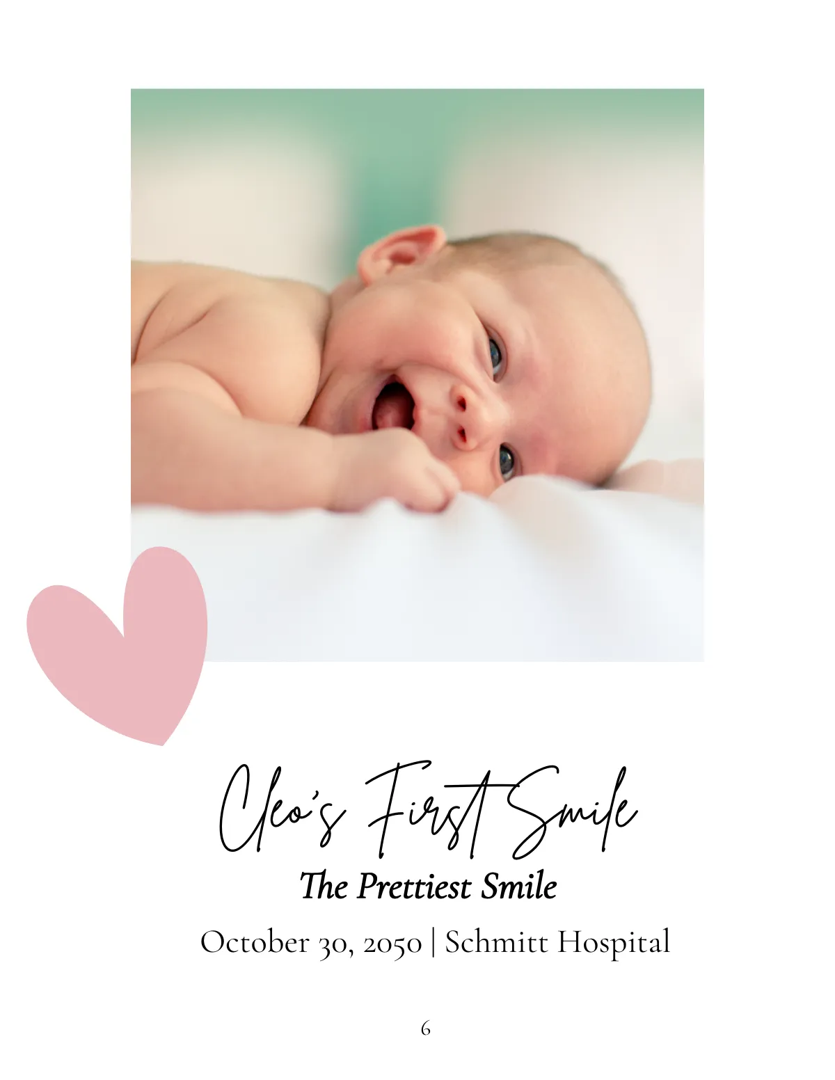 Free Baby Girl Photo Book Template to Edit Online