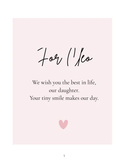 Free Baby Girl Photo Book Template to Edit Online
