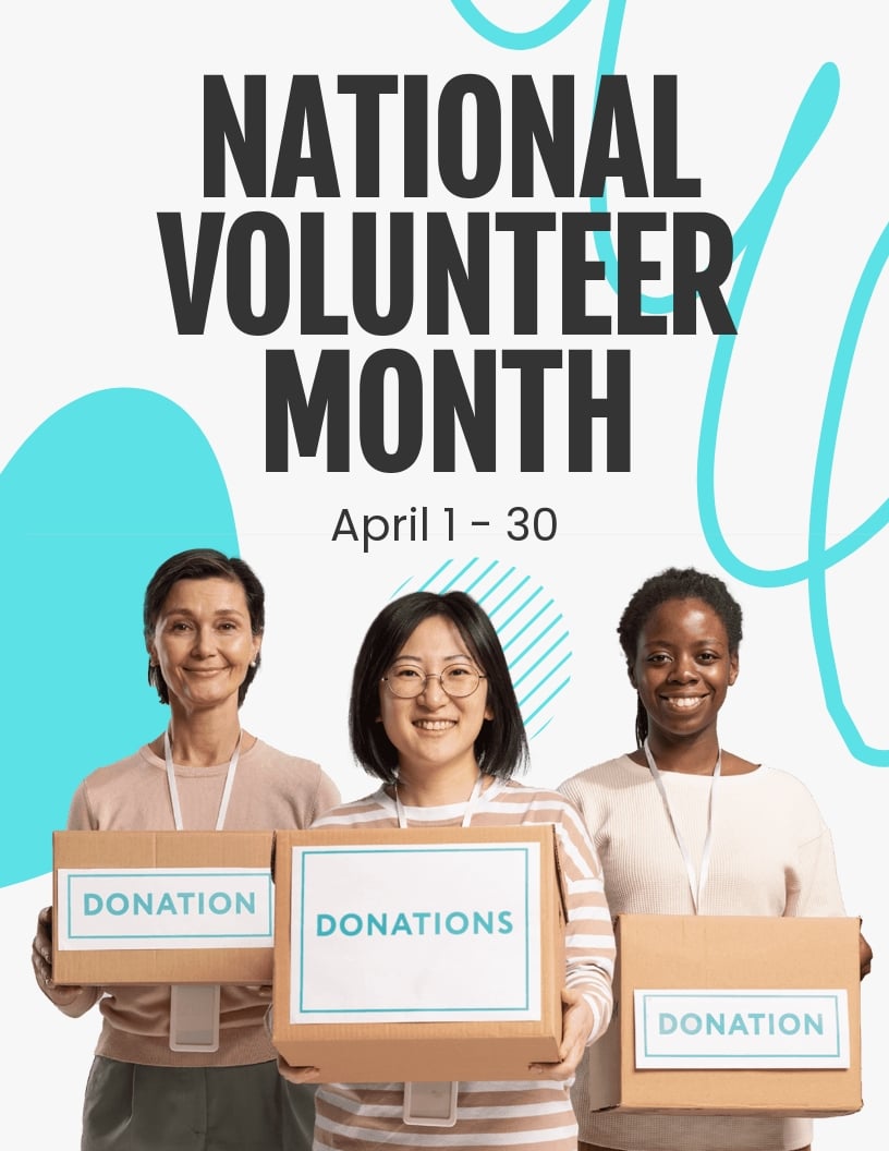 National Volunteer Month Flyer Template