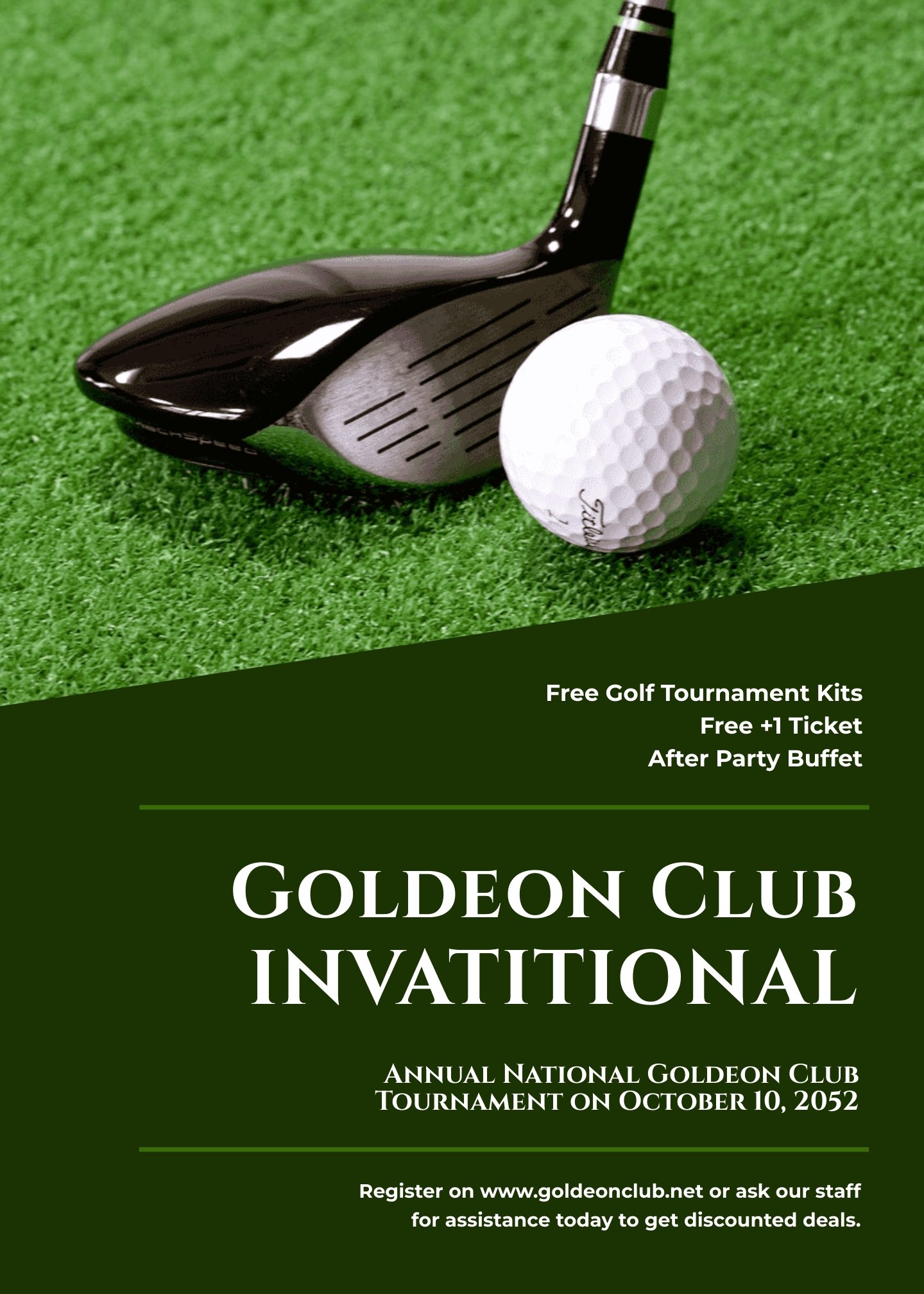 Golf Tournament Table Tent Template
