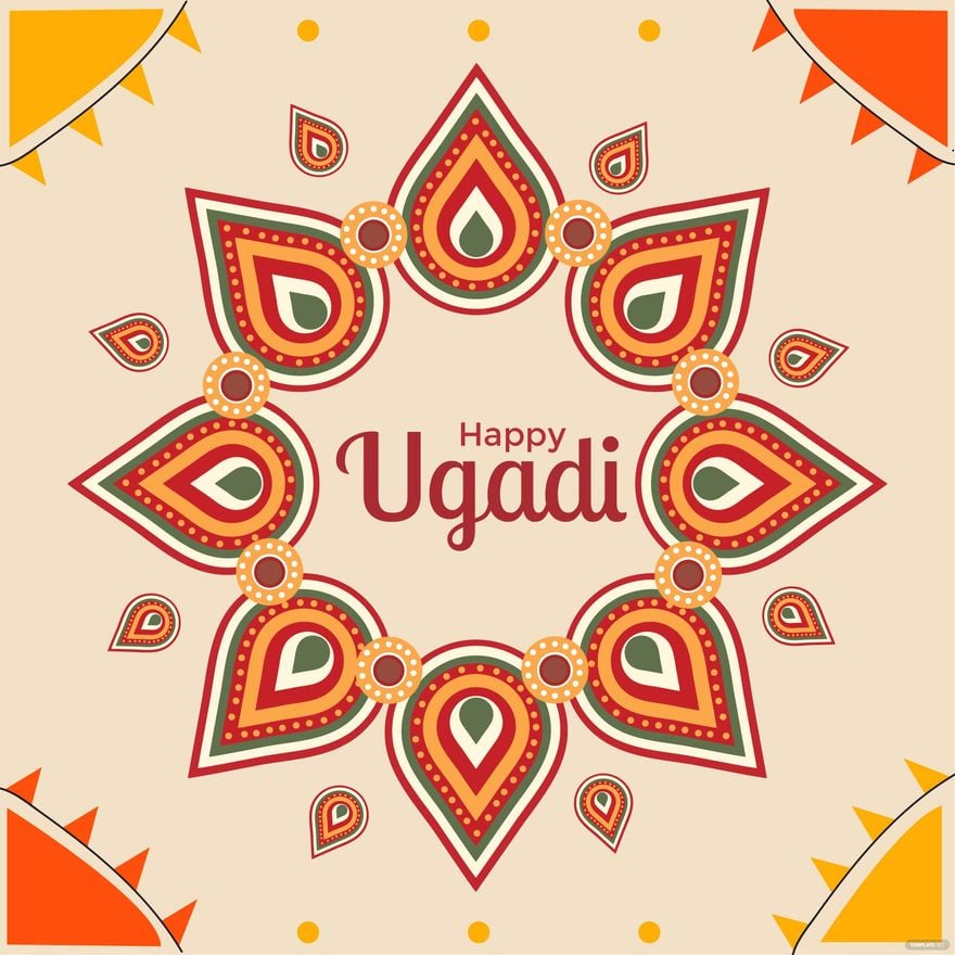 Decorative Happy Ugadi vector