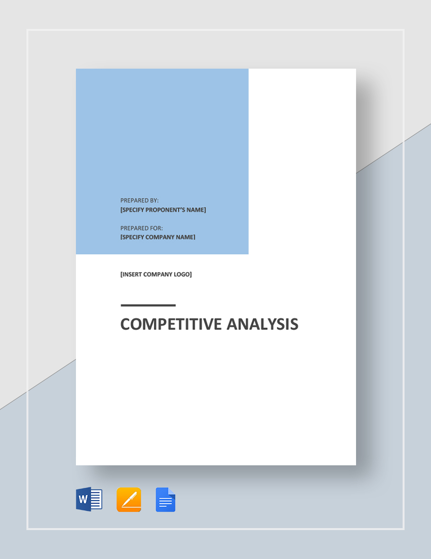 Free Sample Competitive Analysis Template
