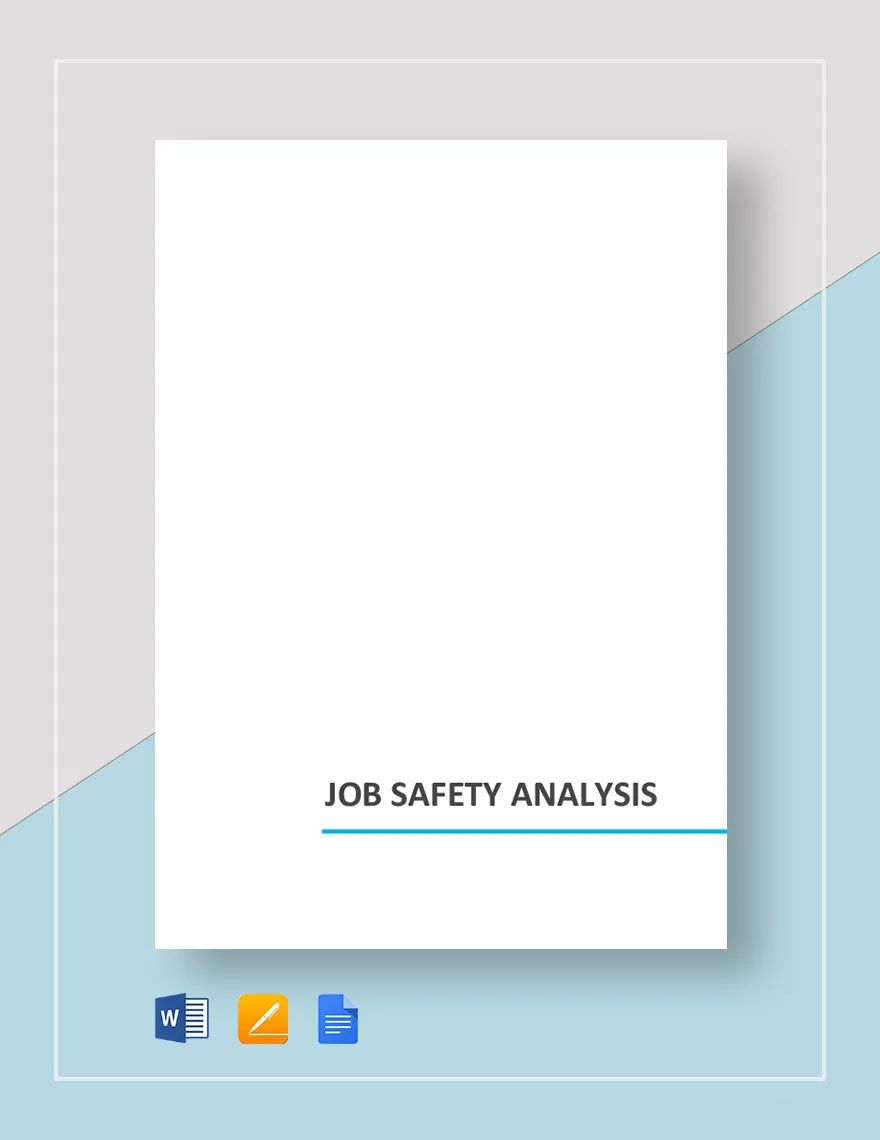 Job Safety Analysis Template in Word, Google Docs, PDF, Apple Pages