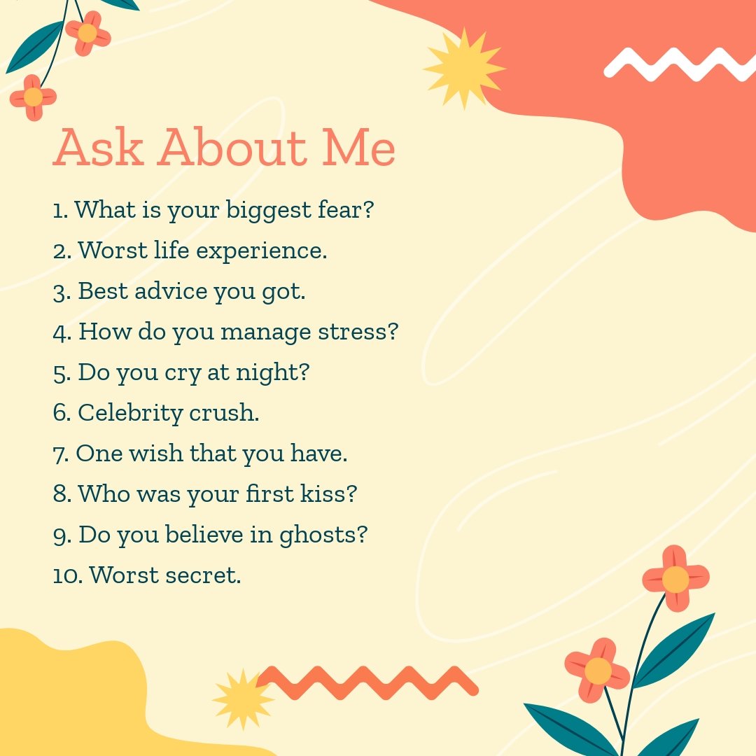 Free Ask About Me Template
