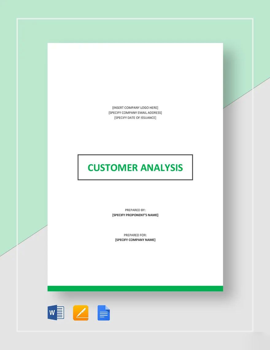 Customer Analysis Template