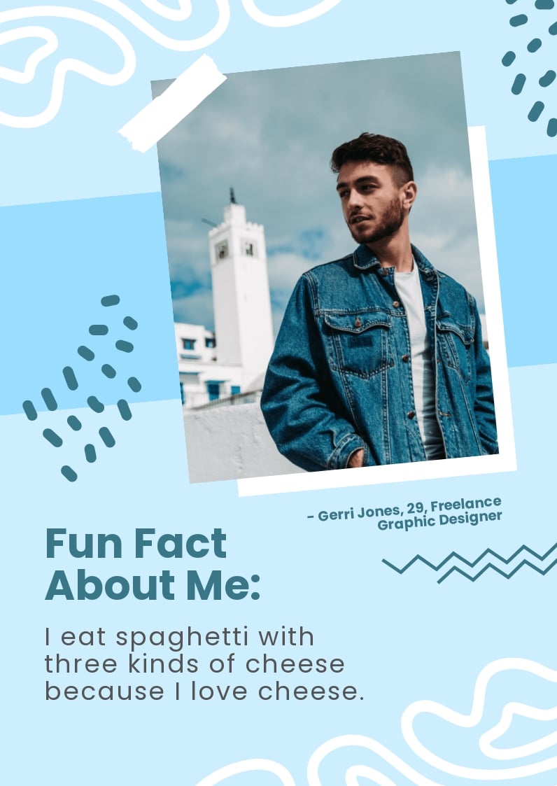 Free Fun Fact About Me Template