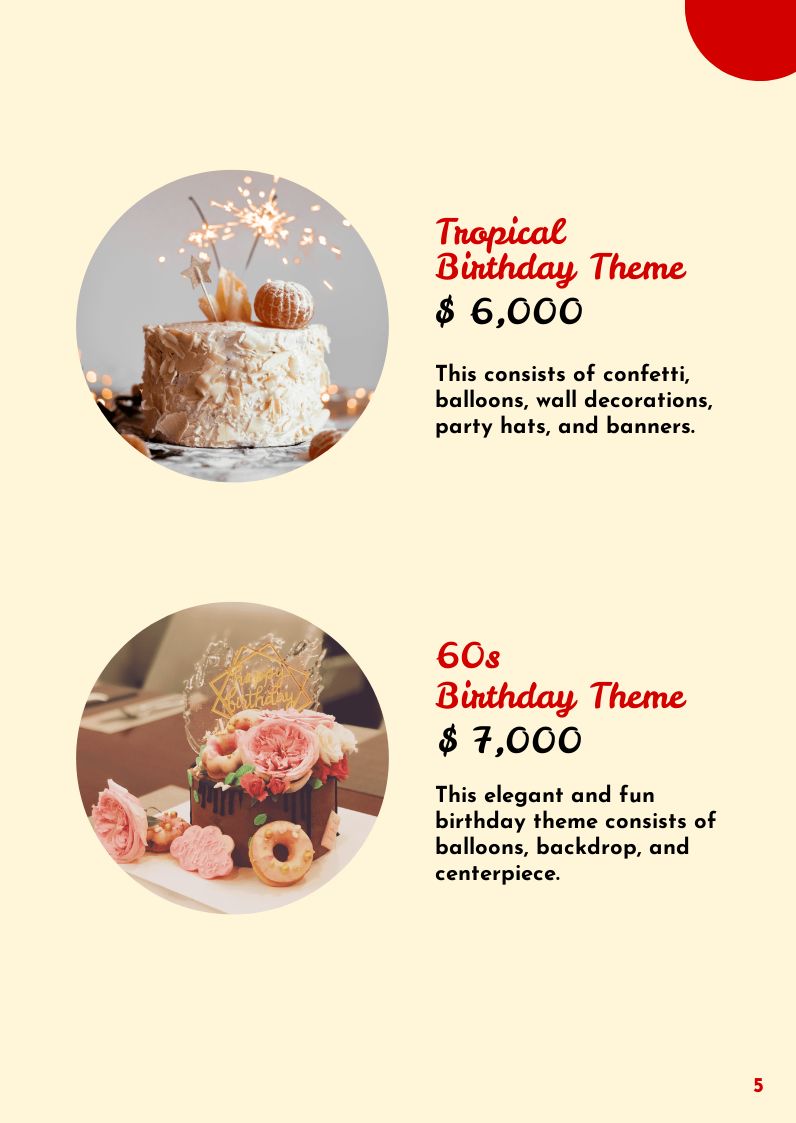 Free Birthday Booklet Template to Edit Online