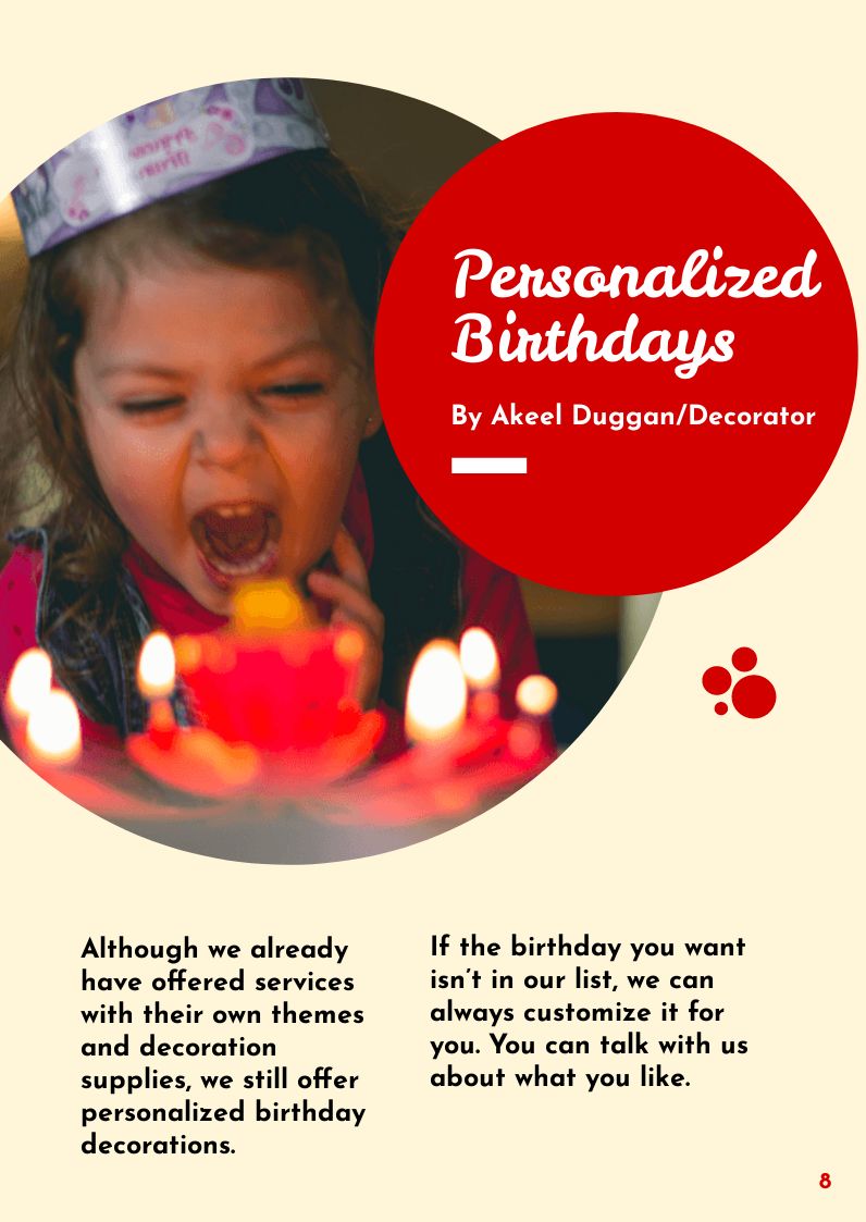 Free Birthday Booklet Template to Edit Online