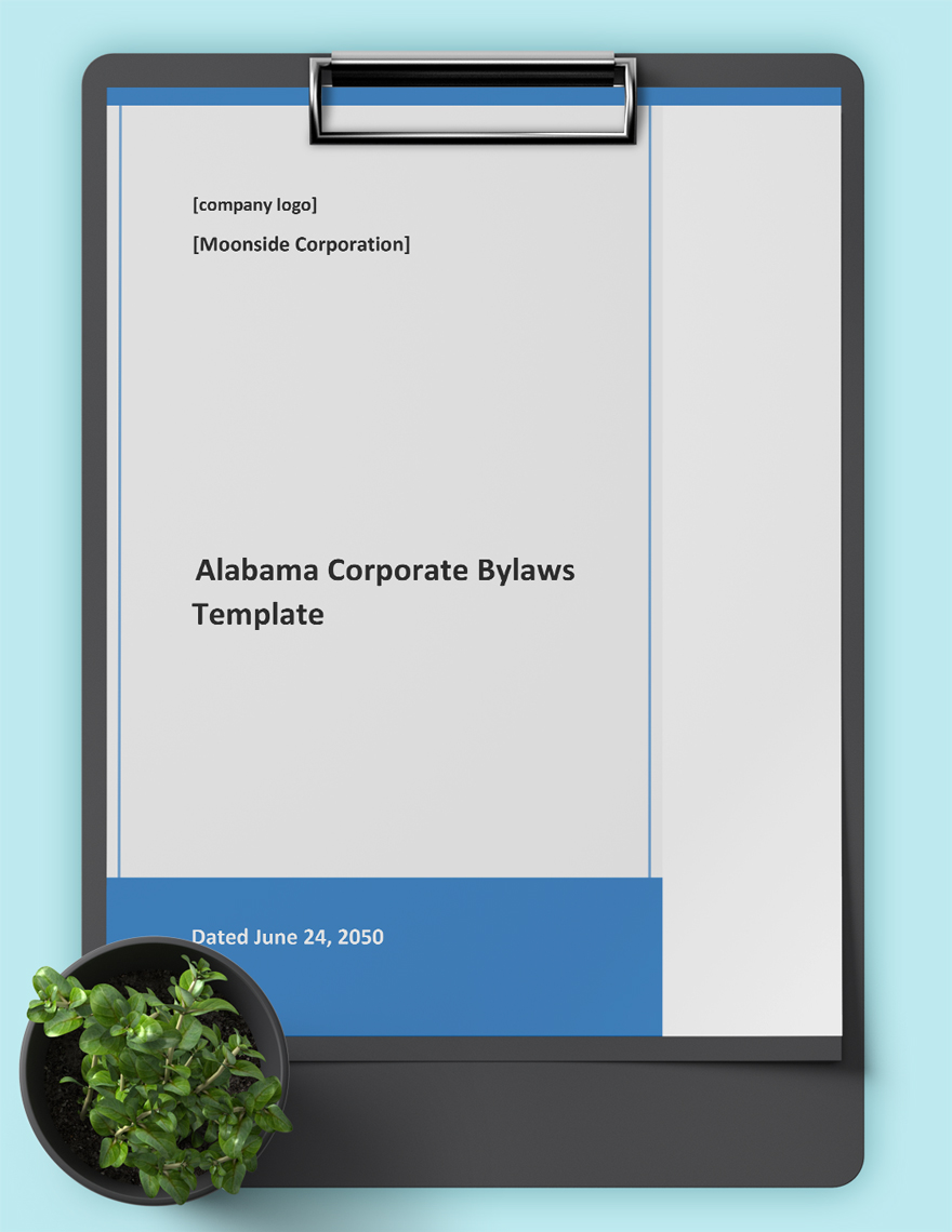 Alabama Corporate Bylaws Template 