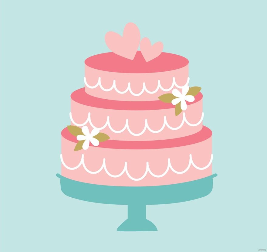 Free Wedding Cake Illustration