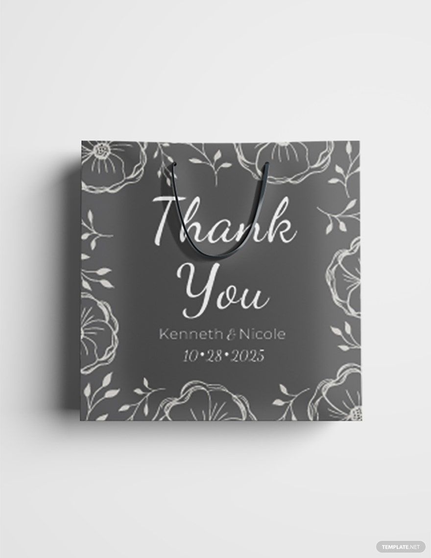 Wedding Gift Bag Label Template in Word, Illustrator, PSD, Apple Pages, Publisher