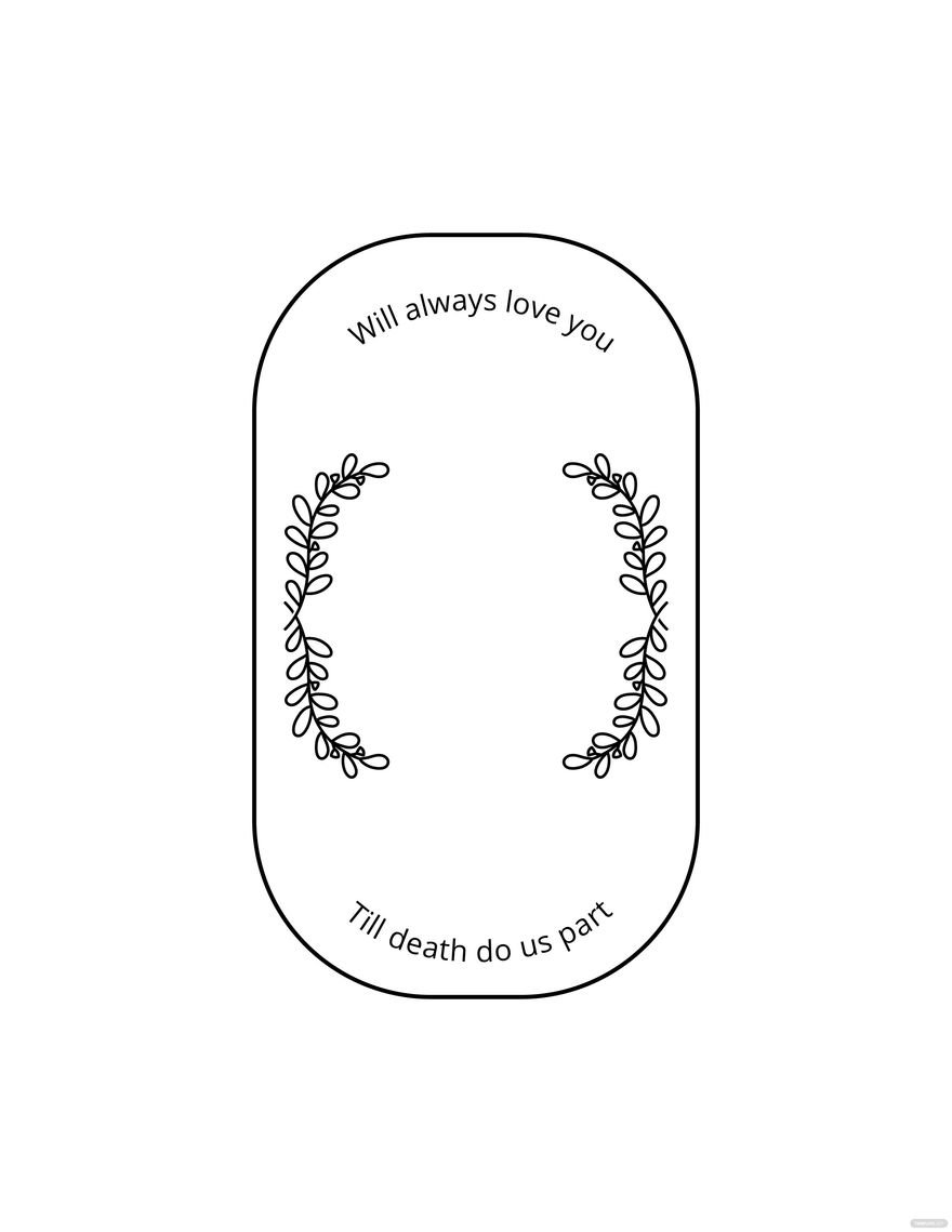 Wedding Logo Coloring Page Template