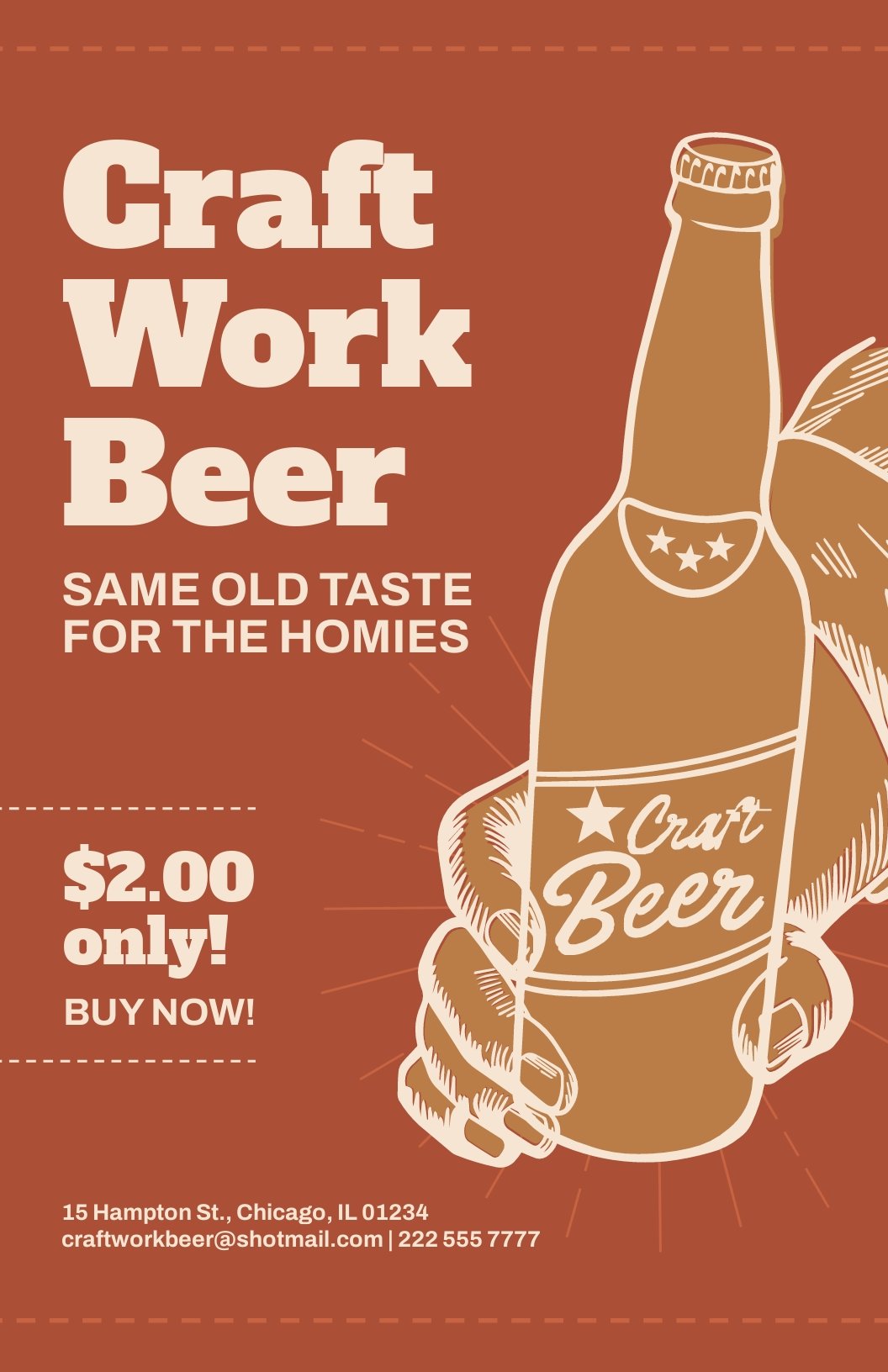 Retro Beer Poster Template