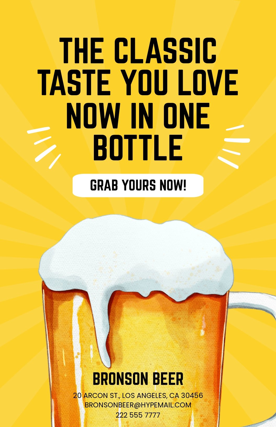 Free Classic Beer Poster Template