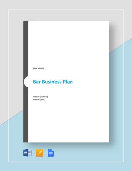 business plan bar example