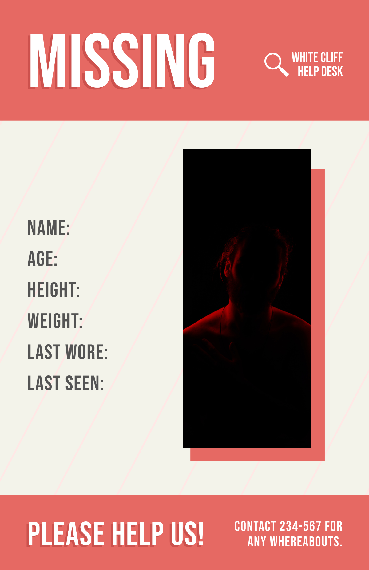 Blank Missing Poster Template - Edit Online & Download