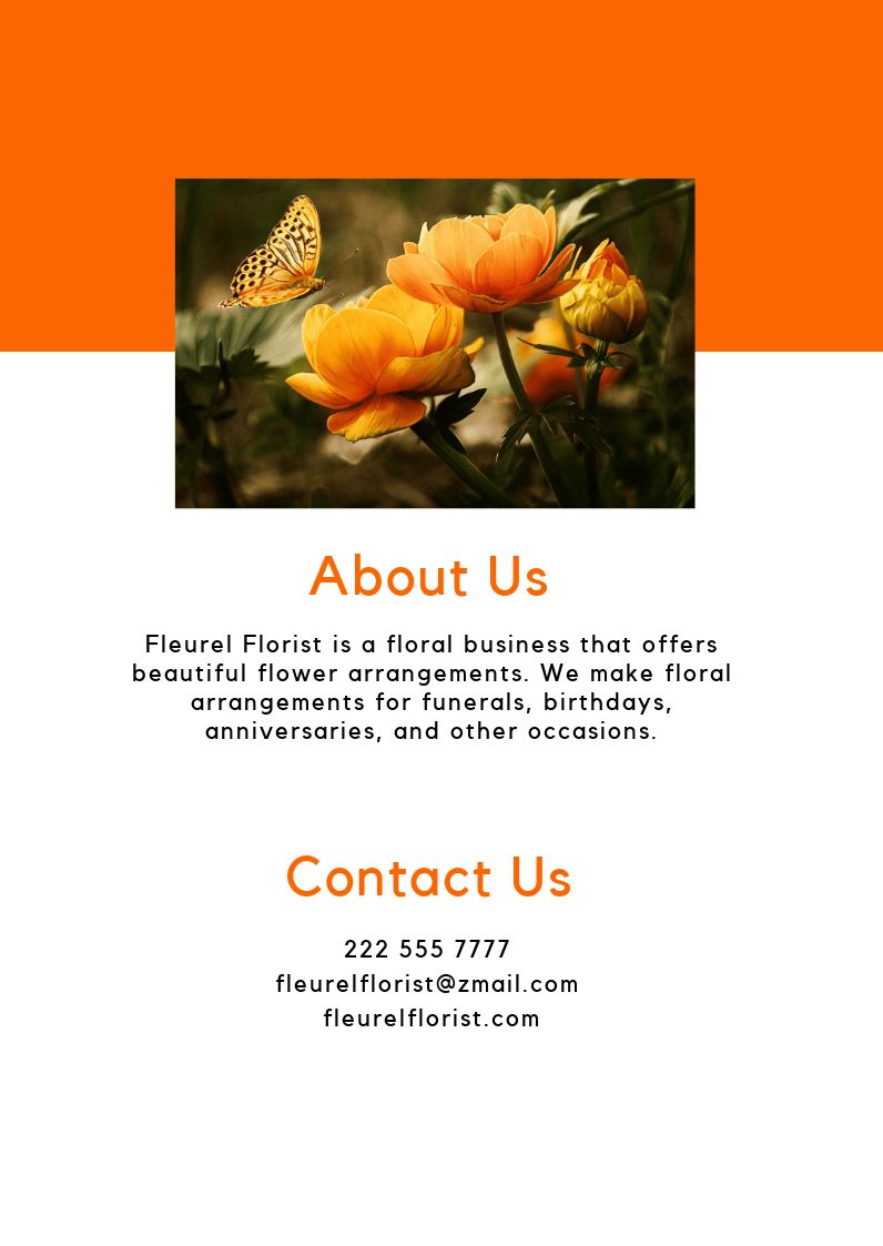 Free Floral Booklet Template to Edit Online