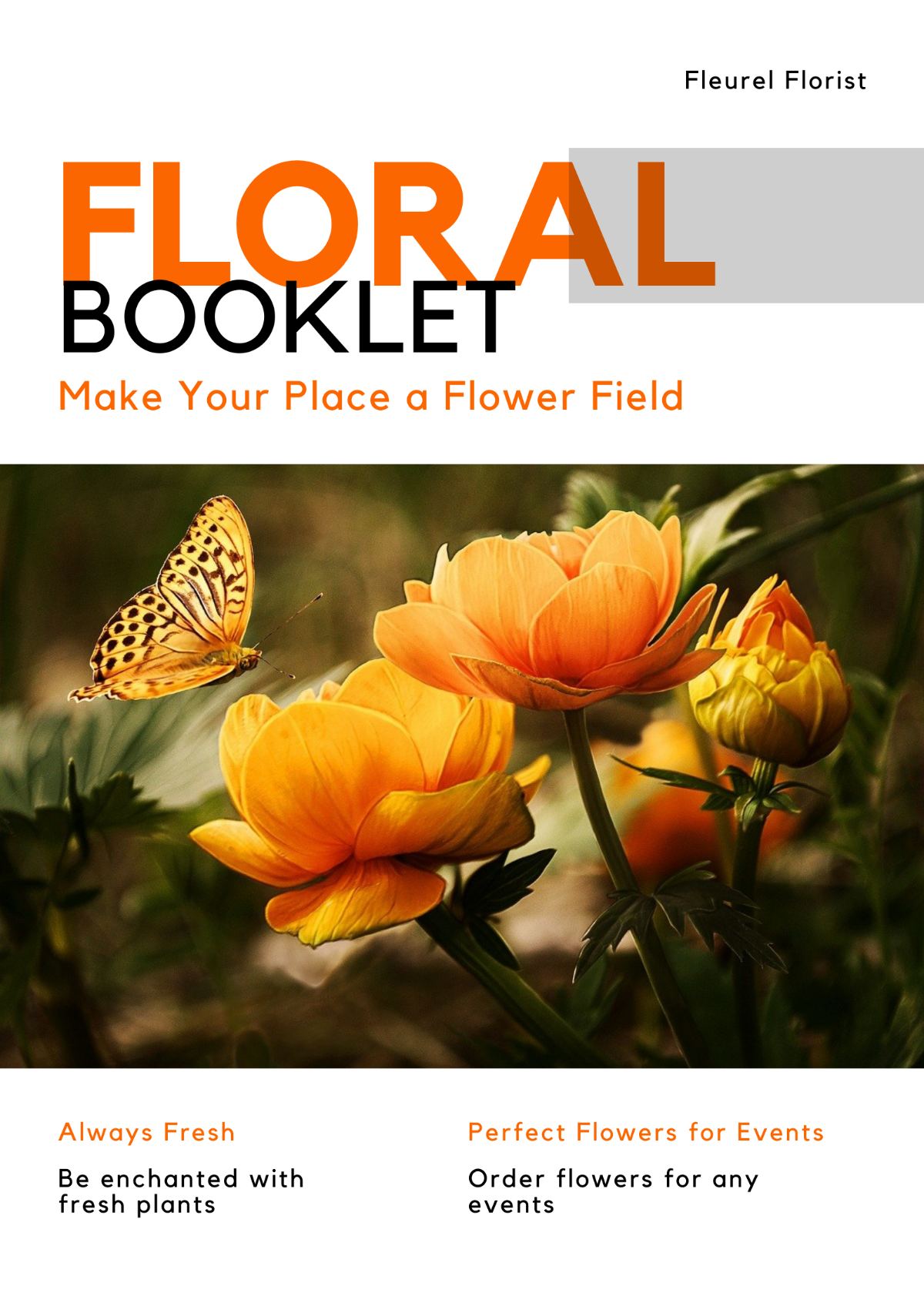 Free Floral Booklet Template