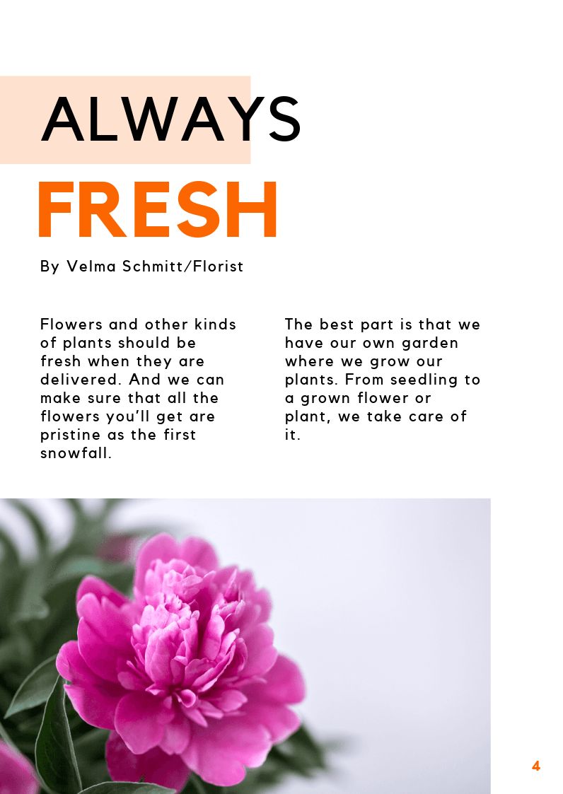 Free Floral Booklet Template to Edit Online