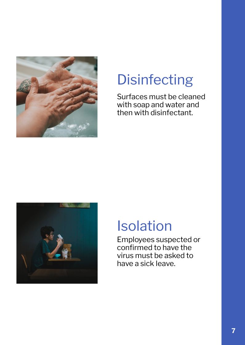 Free Workspaces During COVID Booklet Template to Edit Online