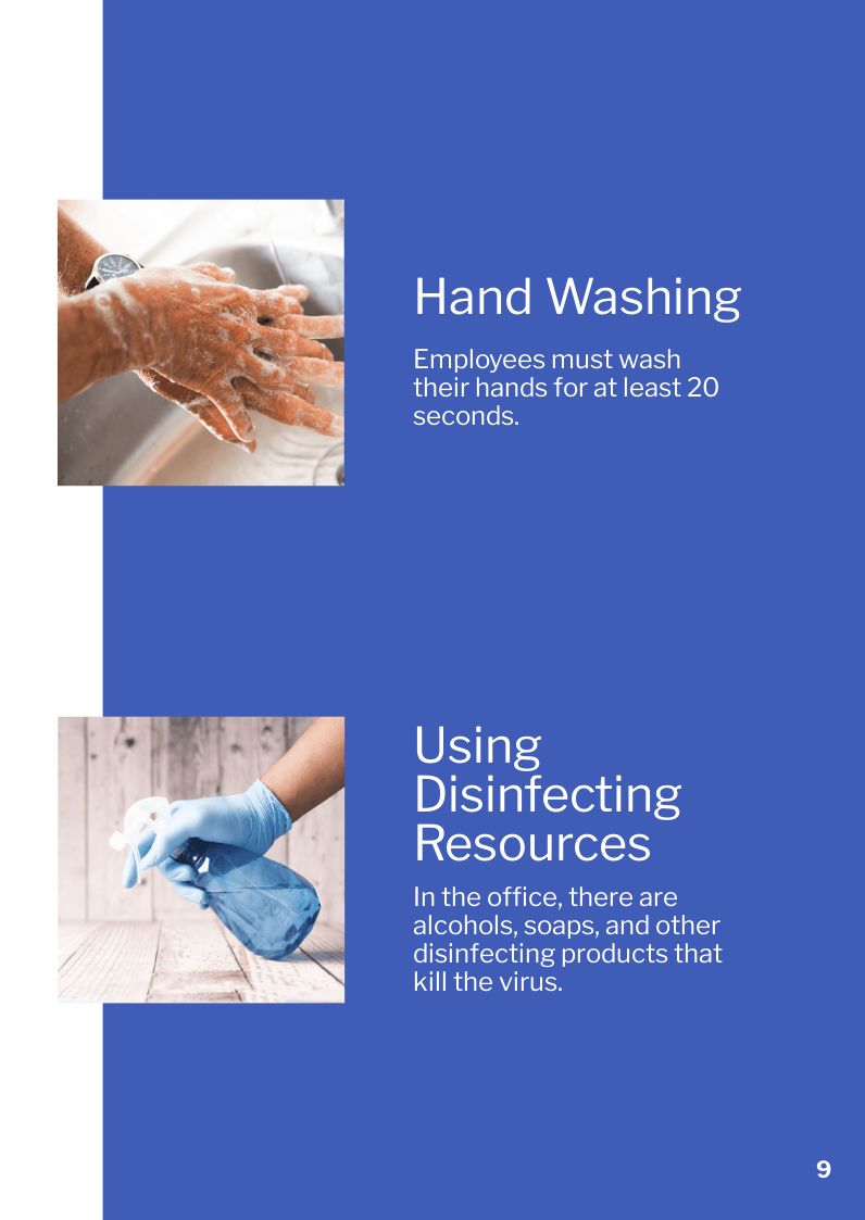 Free Workspaces During COVID Booklet Template to Edit Online