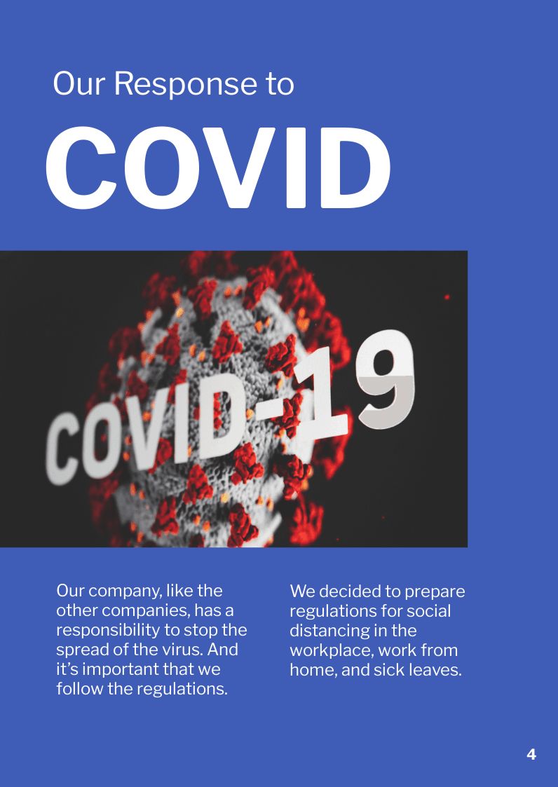 Free Workspaces During COVID Booklet Template to Edit Online