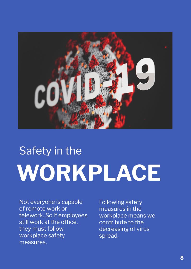 Free Workspaces During COVID Booklet Template to Edit Online