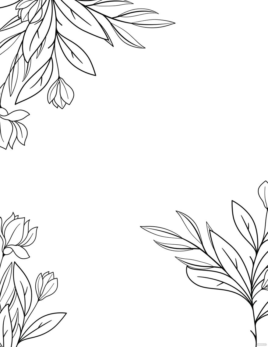 Free Wedding Leaves Coloring Page
