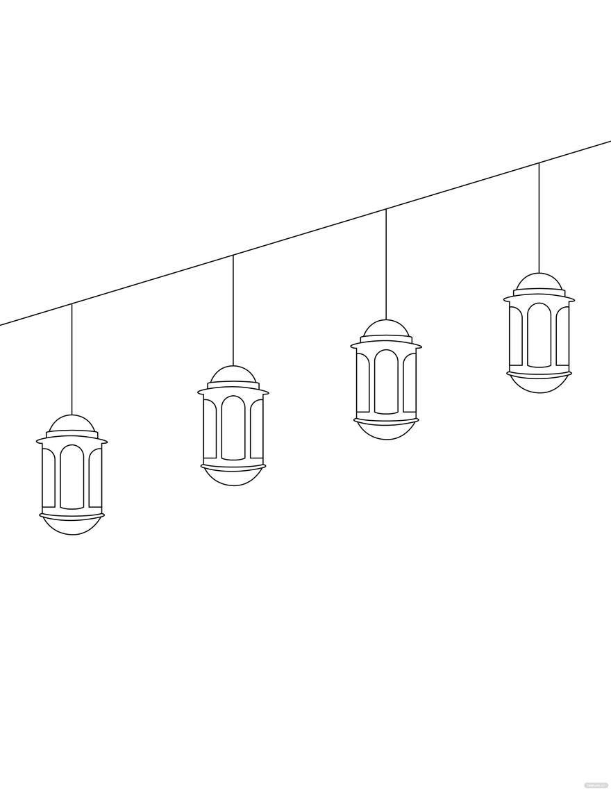 Wedding Lamp Coloring Page
