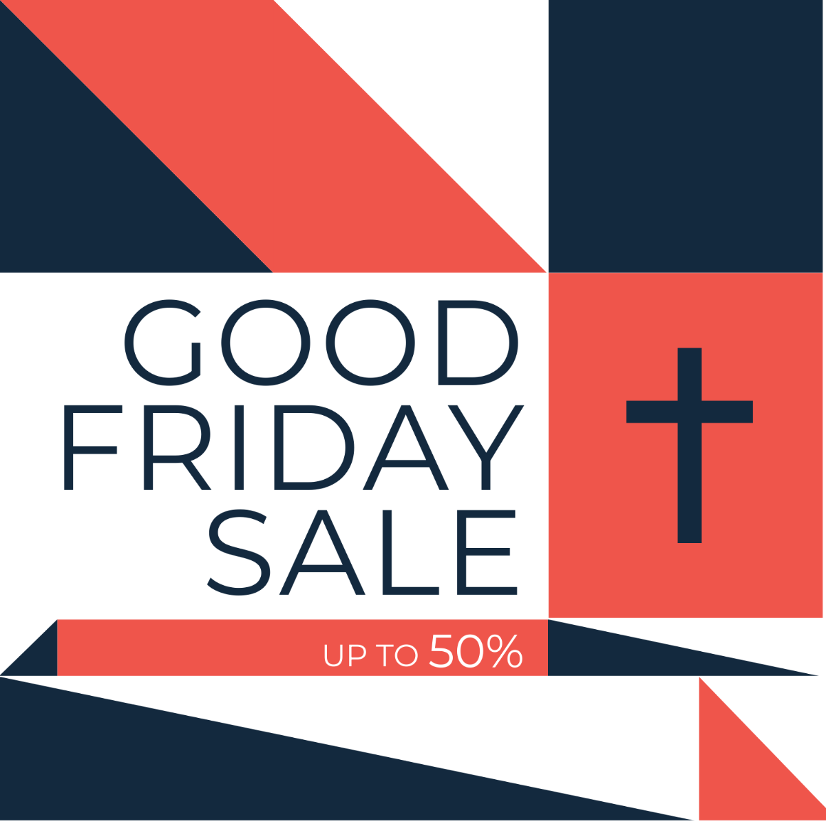 Free Good Friday Sale Vector Template