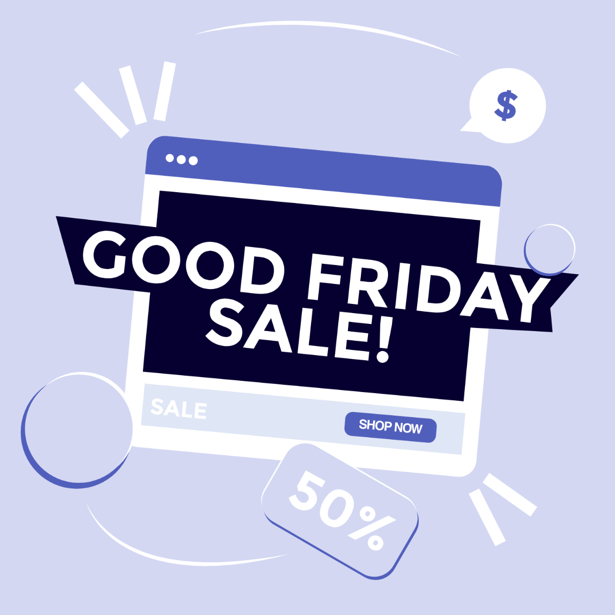 Free Good Friday Offer Vector Template