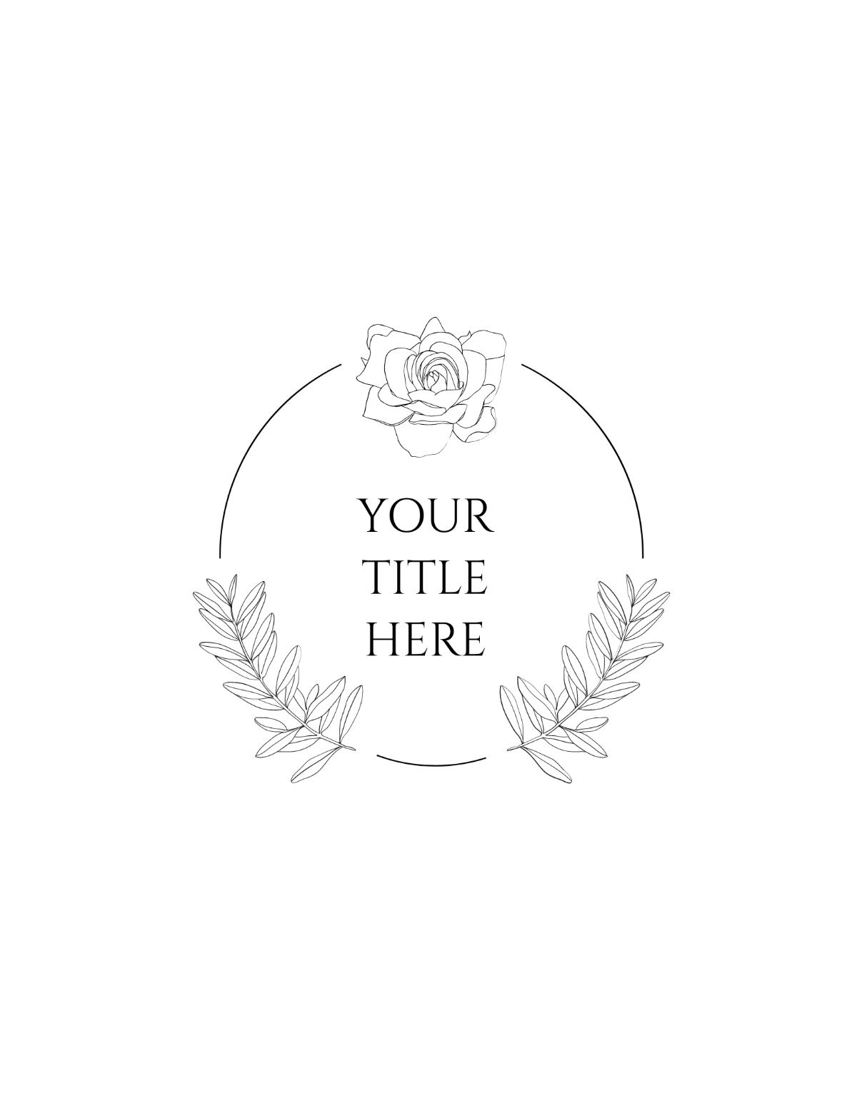 Wedding Title Coloring Page Template