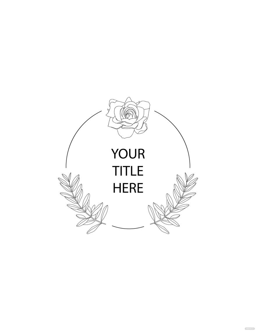 Wedding Title Coloring Page