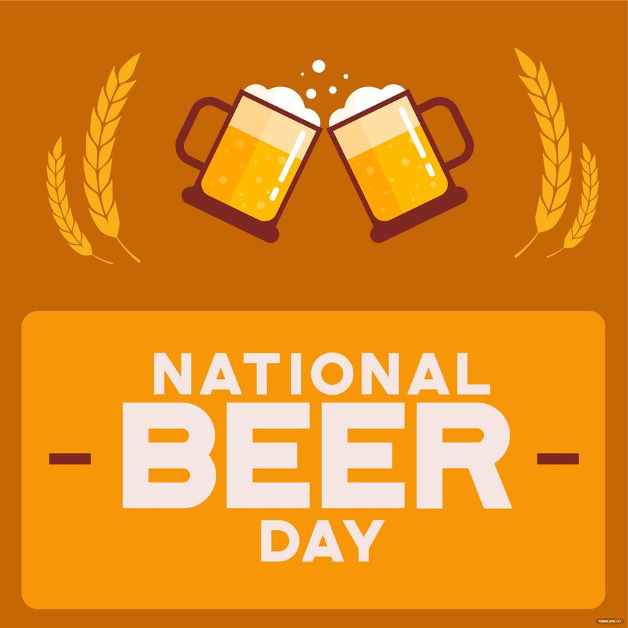 Free National Beer Day Vector EPS, Illustrator, JPG, PNG, SVG