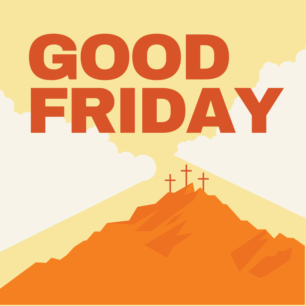 Good Friday Poster Vector Template