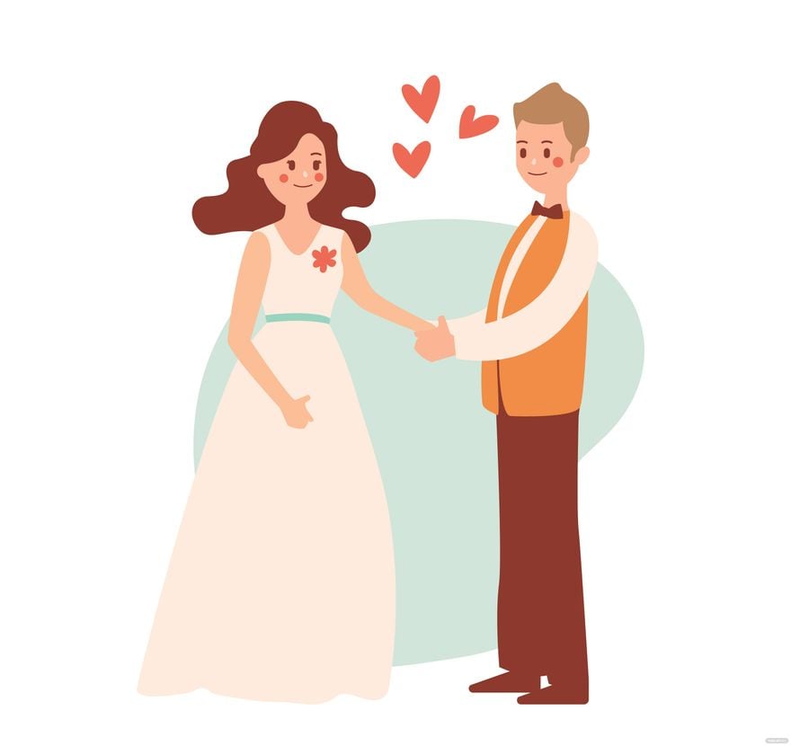 Free Wedding Holding Hands Illustration