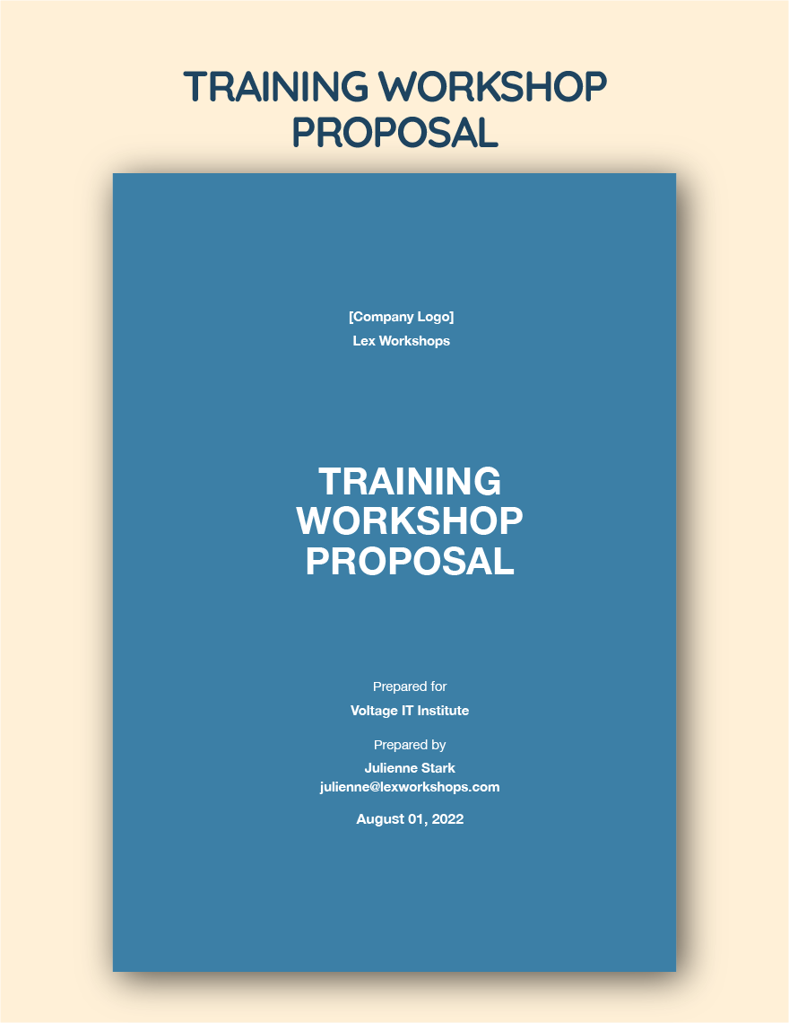 Training Workshop Proposal Template